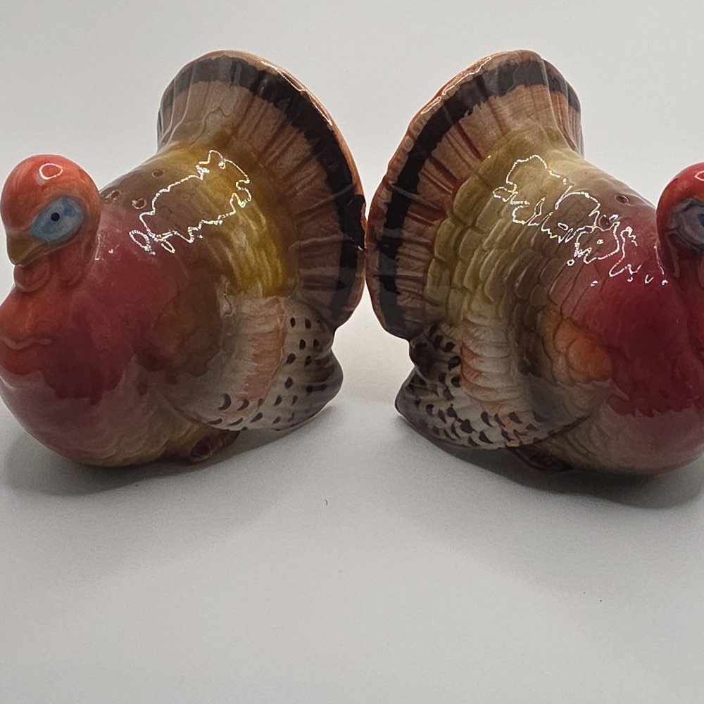 Otagiri Handcrafted Ceramic Turkey Salt & Pepper Shakers Thanksgiving Novelty - Picture 7 of 7